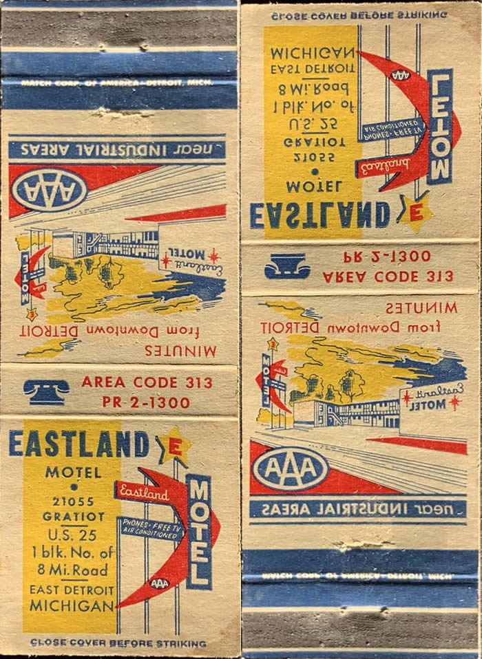 Eastland Motel - Vintage Matchbook